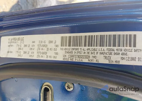 2016 Ram 1500 Big Horn из США, поврежденный, VIN 1C6RR7GT8GS223320